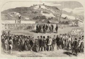 Evakuierung der Krim durch die Alliierten, die Zeremonie am Ordnance Wharf, Balaklawa